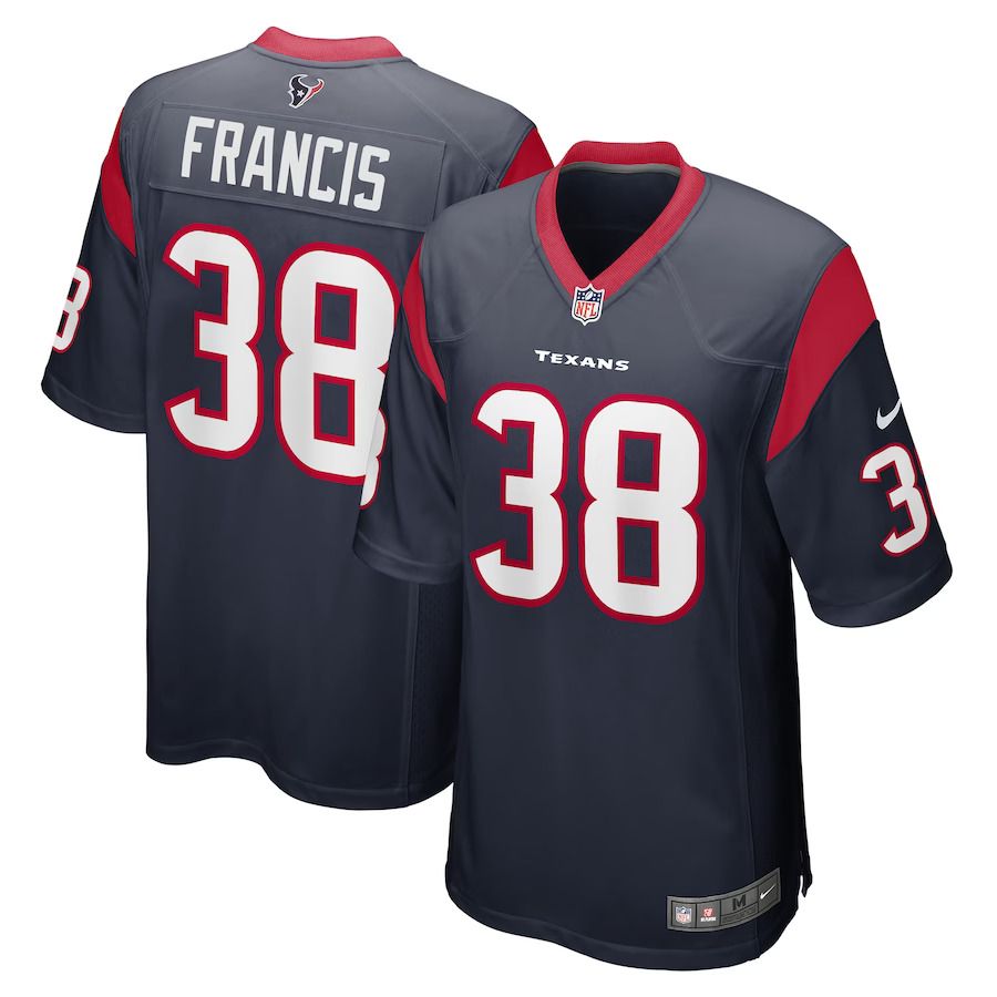 Men Houston Texans #38 Jacobi Francis Nike Navy Game Player NFL Jersey->houston texans->NFL Jersey